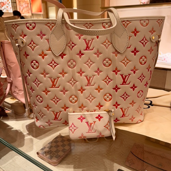 Authentic LV Neverfull MM Tote + Card Wallet💖 - Picture 1 of 3
